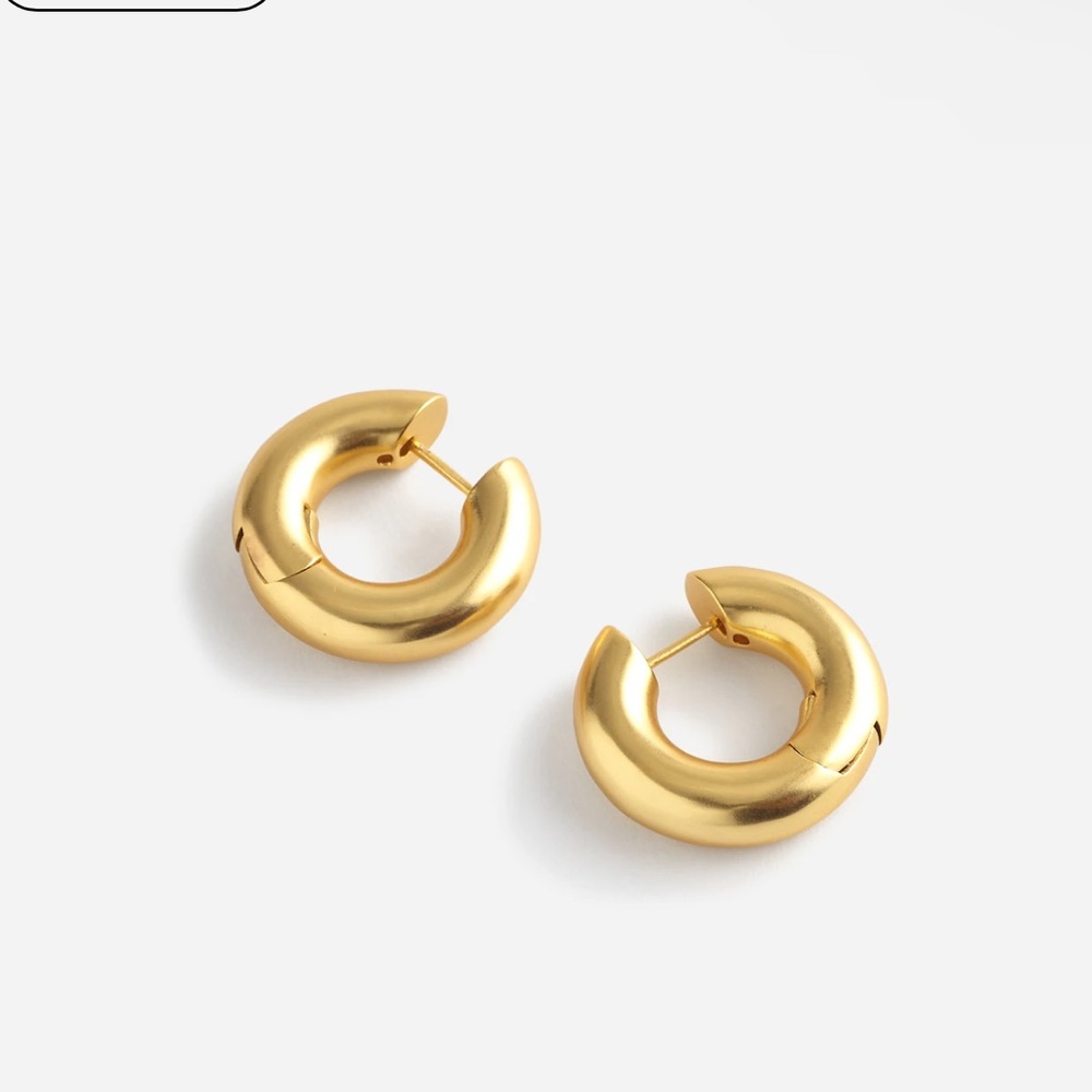 NWT Madewell Chunky Donut Small Hoop Earrings - Vintage Gold
